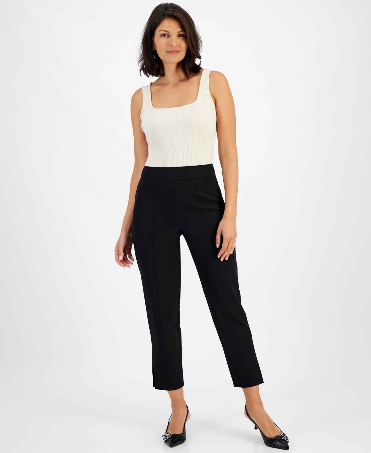 Inc International Concepts Women's High-rise Slit-cuff Pants, Created For Macy's
