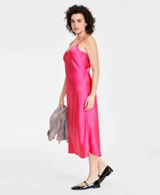 Women's Satin Midi Slipdress, Created for Macy's