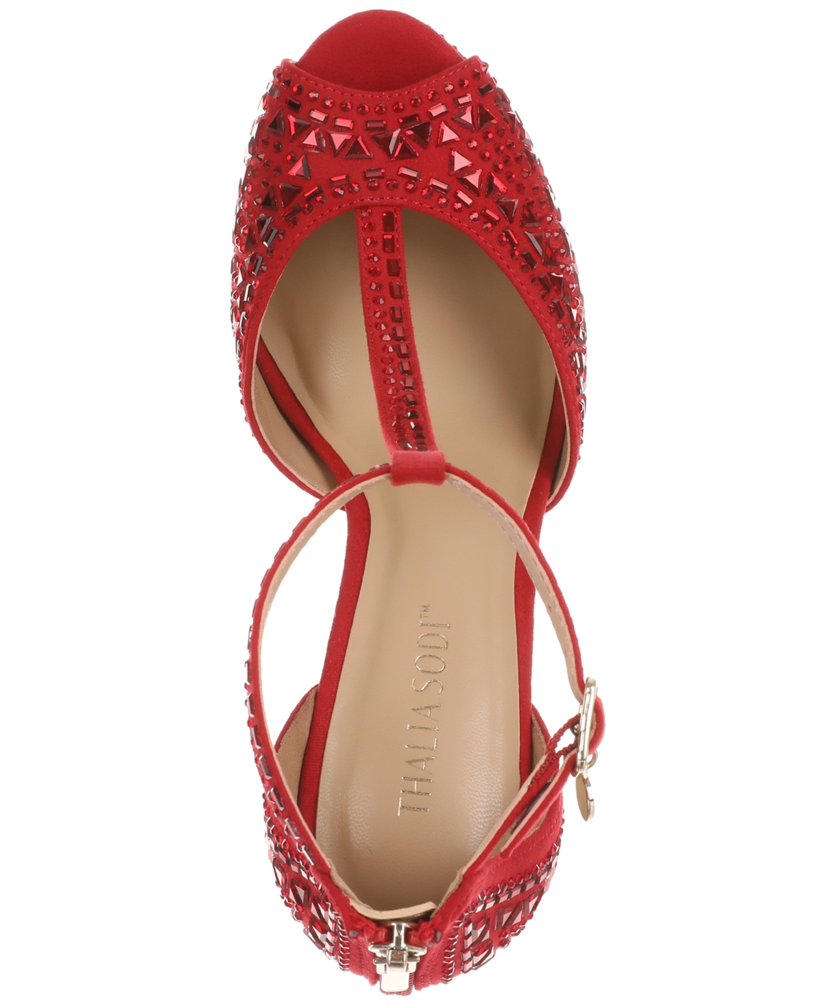 Thalia Sodi Women's Chacey Embellished T-Strap Platform Pumps