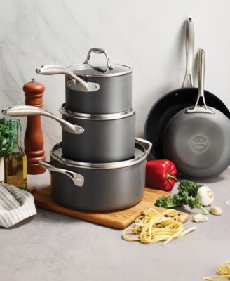 OnyxPro 8-Piece Hard Anodized Nonstick Cookware Set with Lids