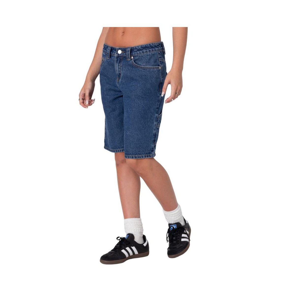 Edikted Women's Stargirl Denim Bermuda Shorts