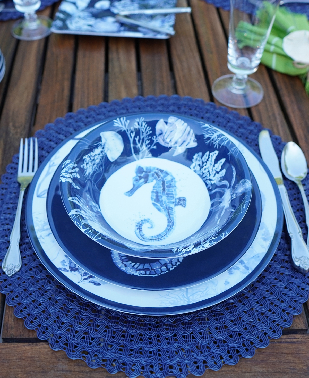 Certified International Sea Life Set Of 6 All Purpose Bowl 7.5" X 2", Service For 6 In Miscellaneous