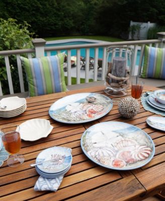 Seacoast Melamine Scallop Shell Candy Plates, Set of 6