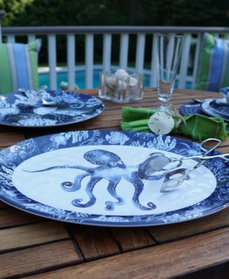 Sea Life Melamine 2-Piece Platter Set