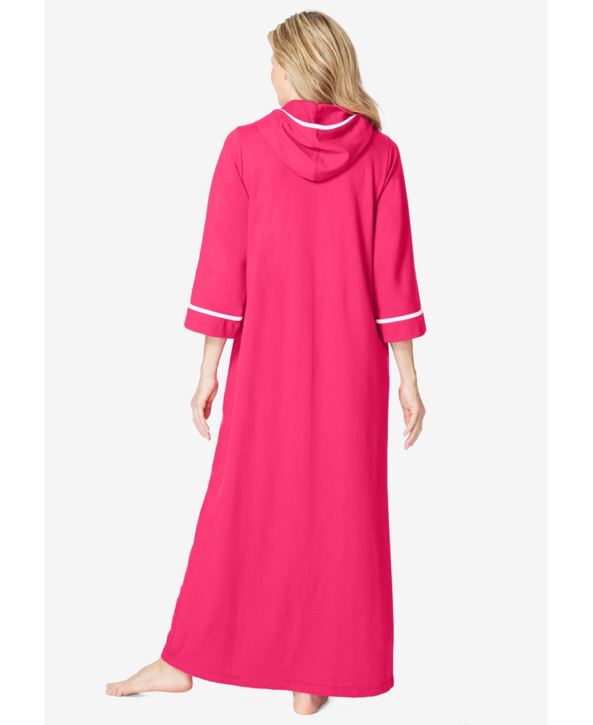 Dreams & Co. Women's Long French Terry Robe