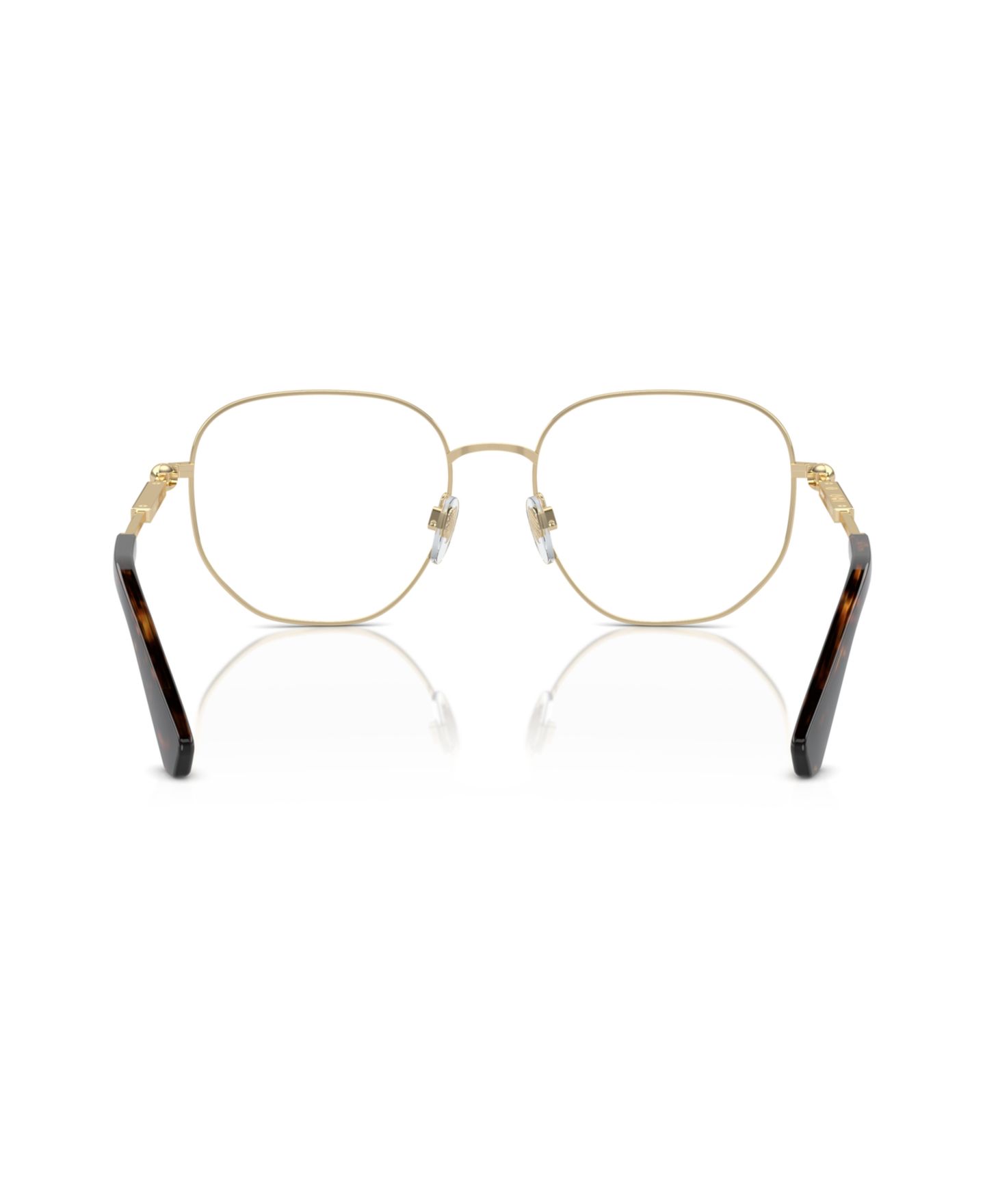 Женские очки Burberry Woman Square Metal BE1385 Eyeglasses, цвет: Светлый золотой — фото 4