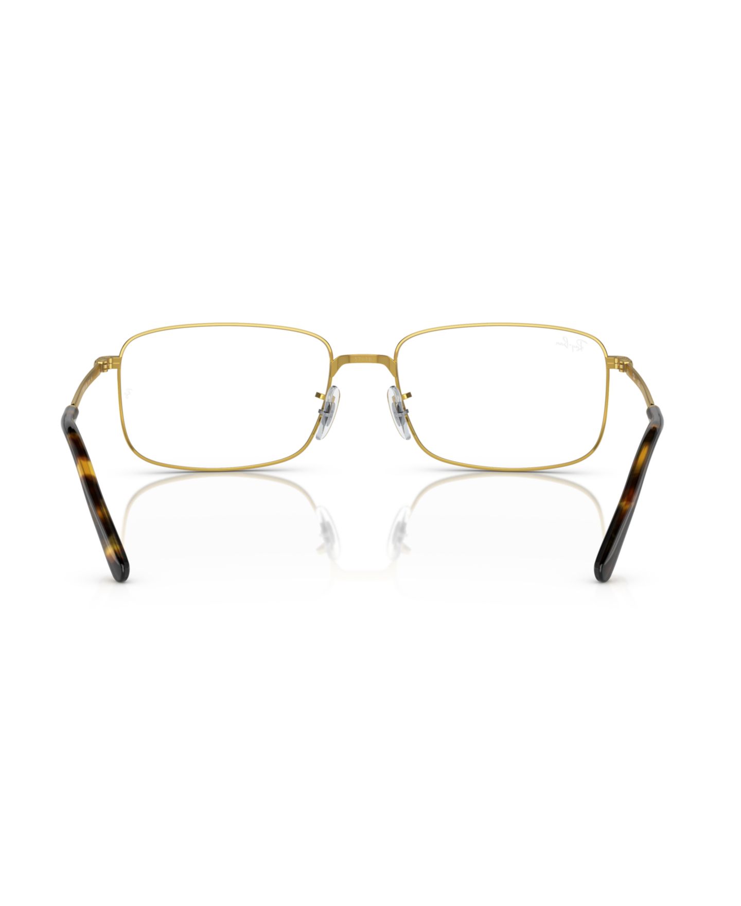Очки Ray-Ban Unisex Rectangle Metal RB3717V RB3717 Optics Eyeglasses, цвет: Золотой — фото 4