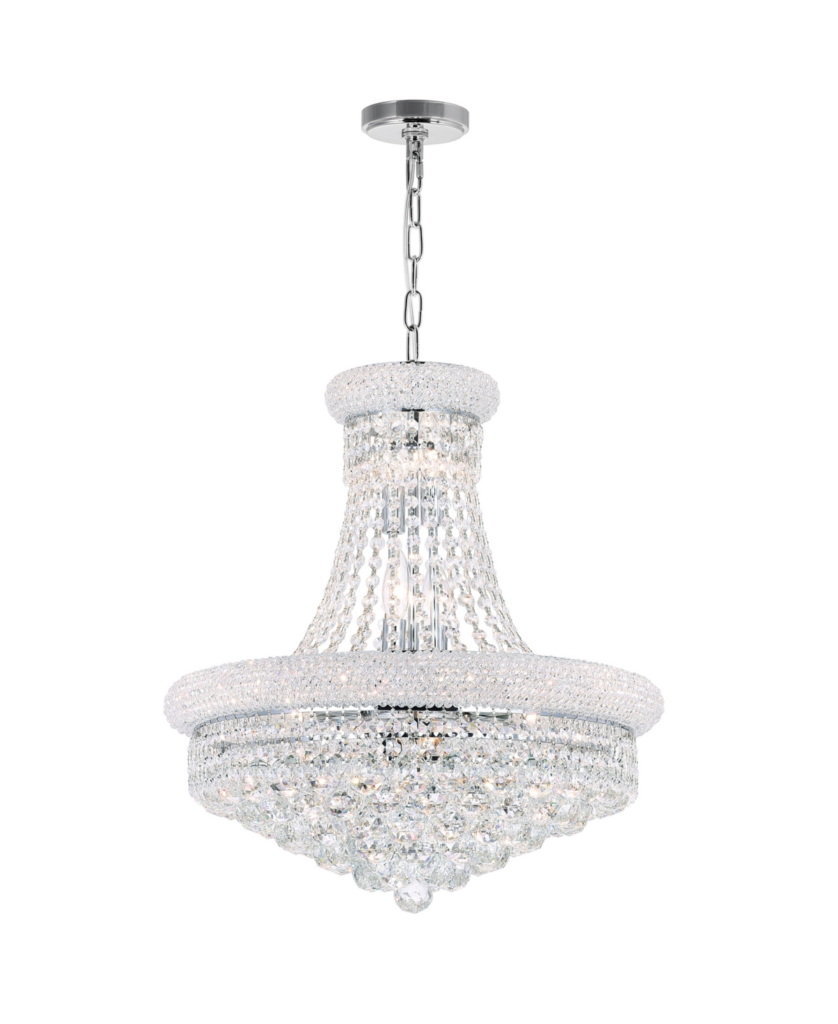 Cwi Lighting Empire 14 Light Down Chandelier In Chrome
