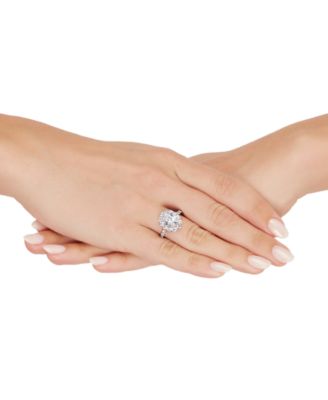 IGI Certified Lab Grown Diamond Oval Halo Engagement Ring (3-1/2 ct. t.w.) in 14k Gold