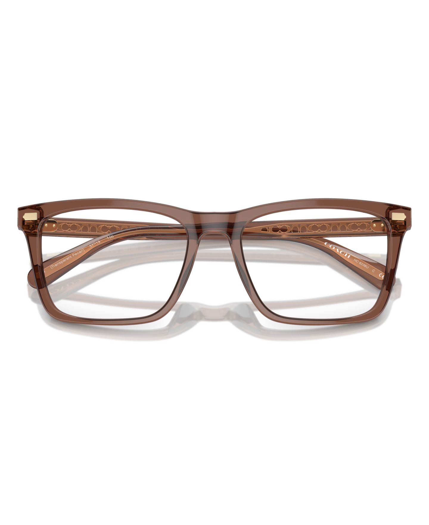 Мужские очки COACH Man Square Plastic HC6238U Eyeglasses, цвет: Прозрачный пекан — фото 5