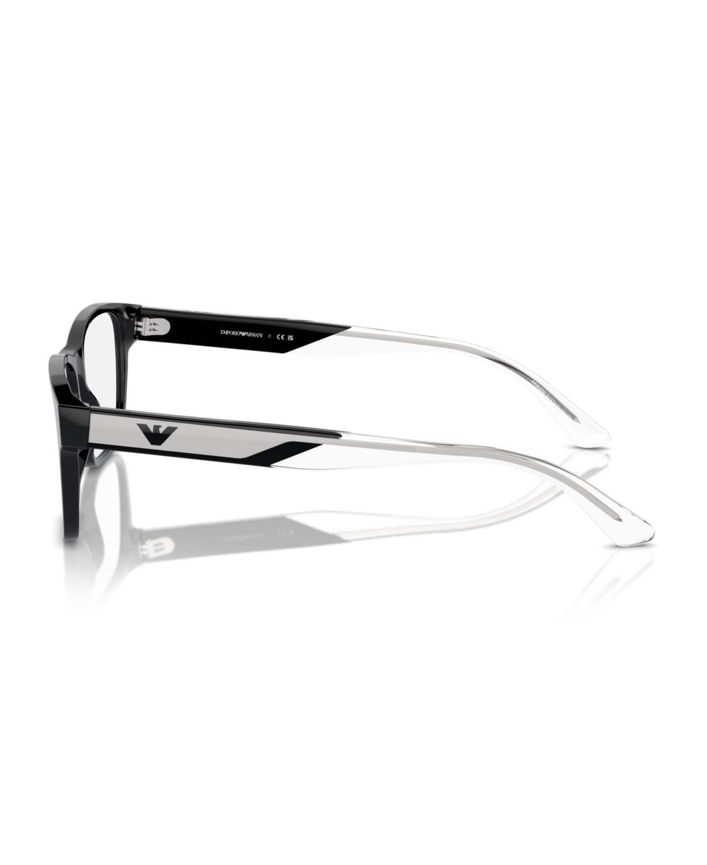 Мужские очки Emporio Armani Man Rectangle Plastic EA3239 Eyeglasses, цвет: Чёрный — фото 3