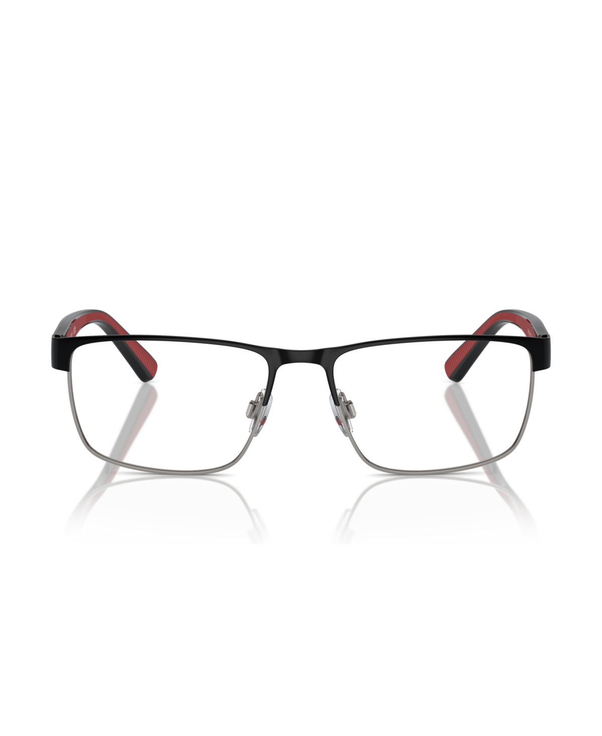 Polo Ralph Lauren 56mm Rectangle Optical Glasses In Semishiny Dark Gunmetal