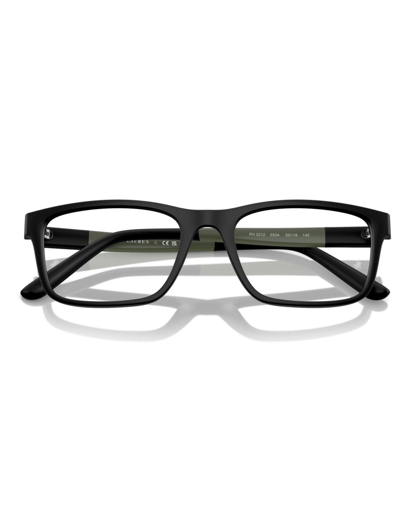 Мужские очки Polo Ralph Lauren Man Rectangle Plastic PH2212 Eyeglasses, цвет: Матовый чёрный — фото 3