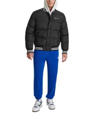 Men's Quilted Full-Zip Varsity Puffer Jacket