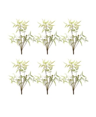 Mini Fern Foliage Bush With Sprout Accent (Set of 6)