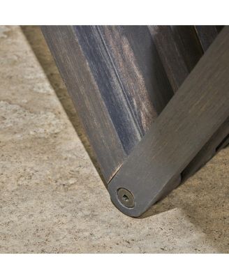 Modern Acacia Wood Bench with Open Slat Design for Outdoor Spaces