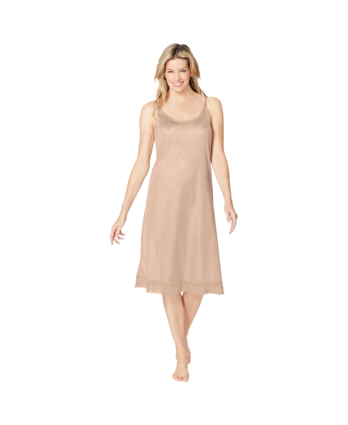 Plus Size Full Slip Snip-To-Fit Dress Liner - Nude