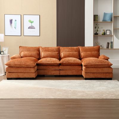 Streamdale Modern Large chenille Fabric U-Shape Sectional Sofa