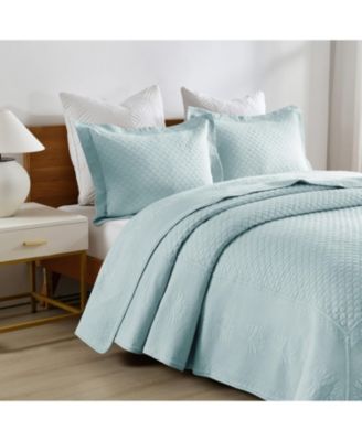 3 PCS 100% Cotton Oversized Bedspread Quilt Set TM -Queen