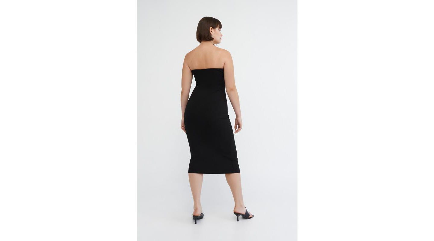 Женское платье Marcella Natalia Strapless Side-Zip Fitted Midi, цвет: Чёрный — фото 2