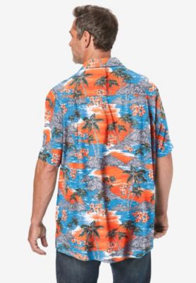 Big & Tall Printed Camp Shirt