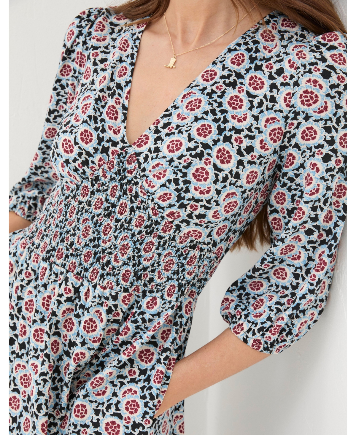 FatFace Women's Rene Wild Floral Midi Dress