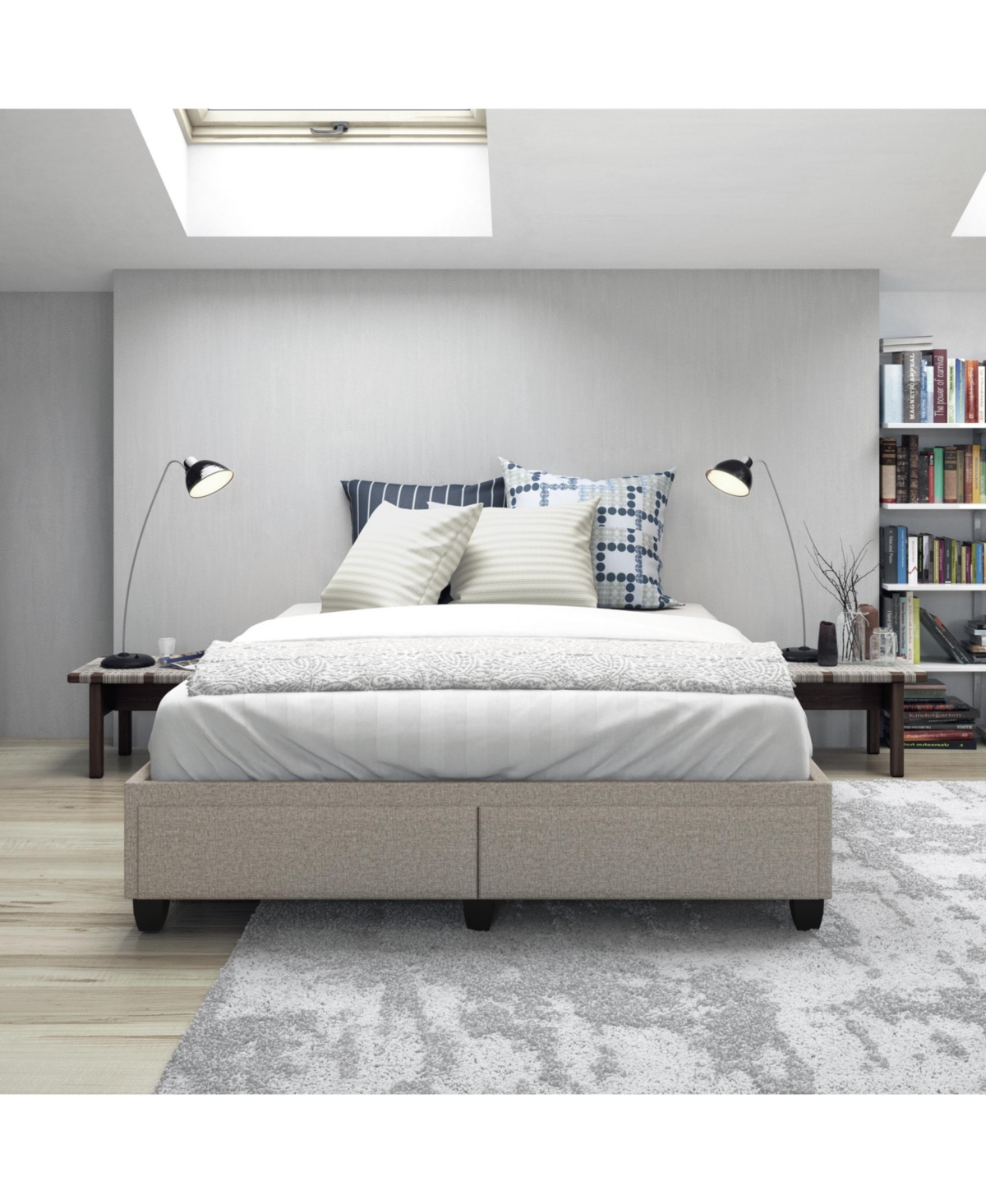 Boyd Sleep Boyd Modena Upholstered Platform Bed Frame with Storage Drawers