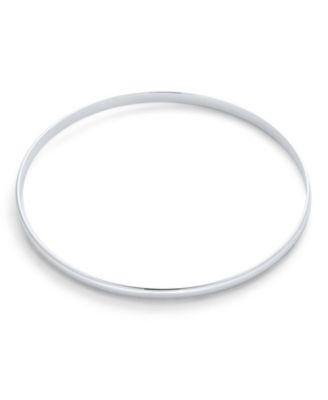 Plain Simple Dome Milgrain Edge Layering Stacking 3MM Shinny Sterling Silver RoundBangle Bracelet