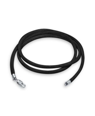 Set of 3 Satin Black Silk Cord Necklace for Pendant Layering Multiple Lengths