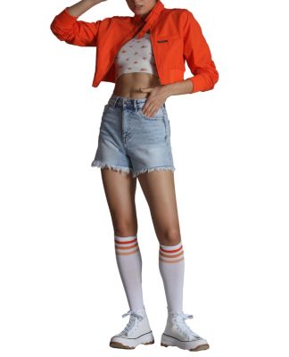 Women's Mini Cropped Racer Jacket