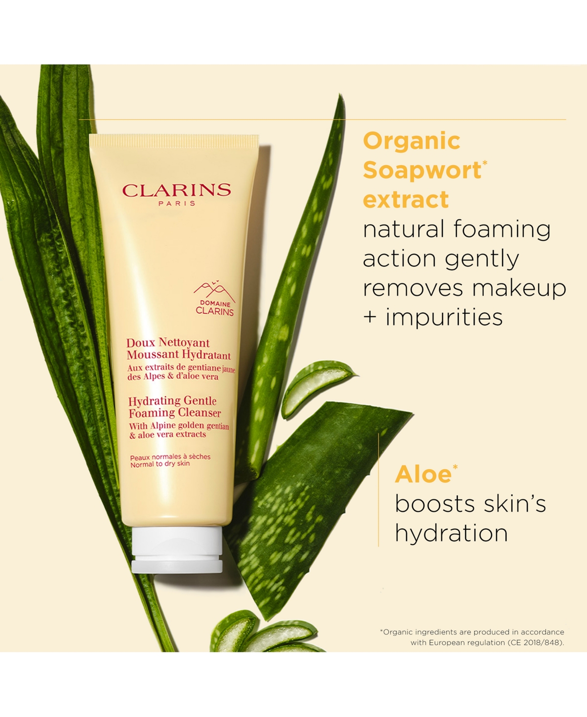 Clarins Hydrating Gentle Foaming Cleanser With Aloe Vera In No Color
