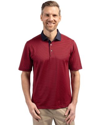 Men's Virtue Eco Pique Micro Stripe Recycled Polo Shirt