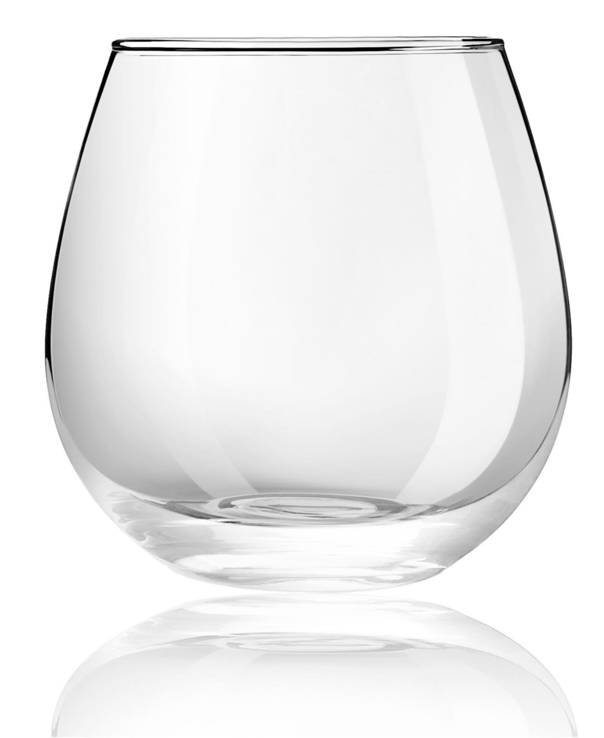 Joyjolt Spirits Stemless Red Wine Glasses, Set Of 4 In Clear