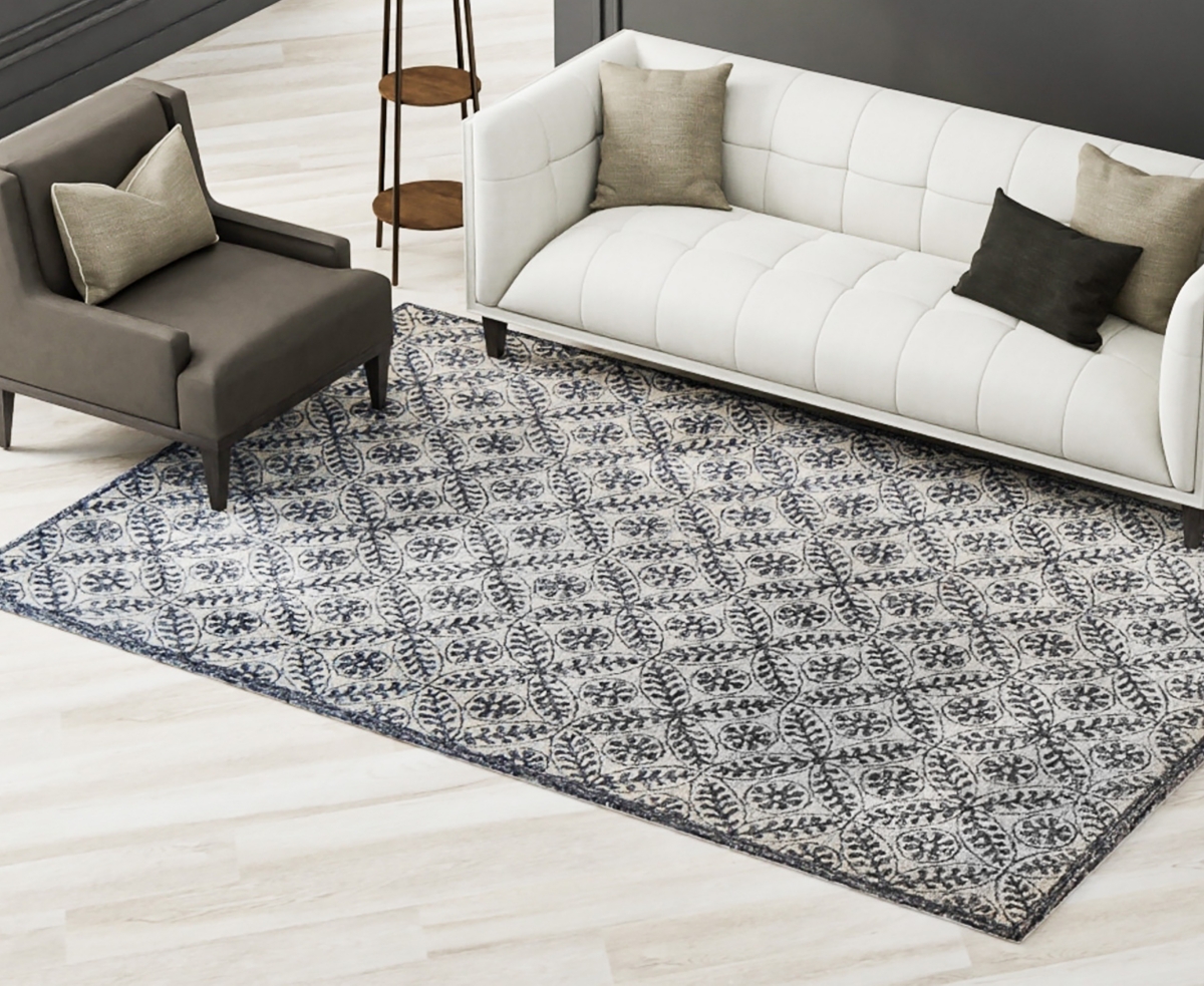 Shop Bb Rugs Closeout! Bashian Taron 3'6"x5'6" Area Rug In Ivoryblue