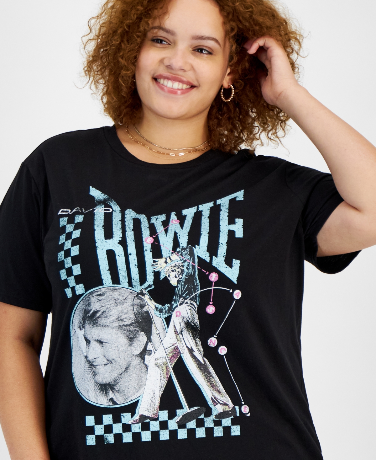 Love Tribe Trendy Plus Size David Bowie Short-Sleeve T-Shirt