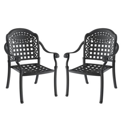 Streamdale Aluminum Stacking Armchair with Cushions, Weight Capacity 350lbs