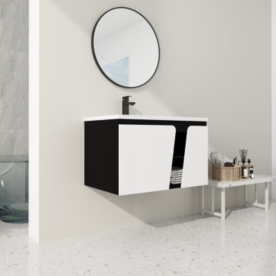  Wall-Mounted Vanity with Soft-Close Doors