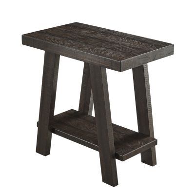 Wood Shelf Side Table in Weathered Espresso