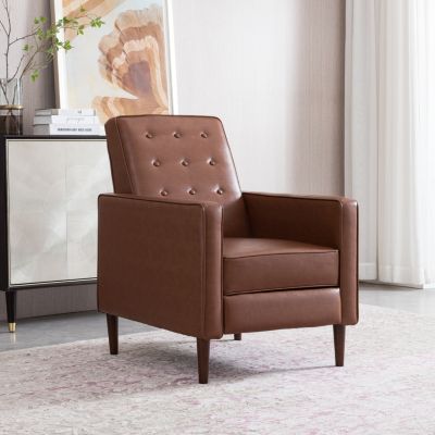 one pack  Polyester Mid-Century Birch Legs Modern  Recliner Chair