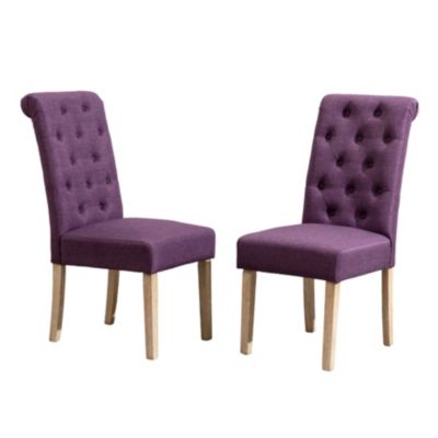 Solid Wood Tufted Parsons Dining Chair, Set of 2