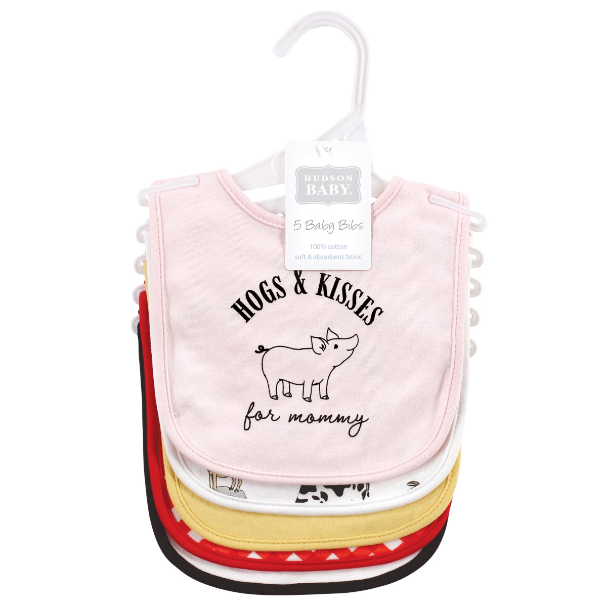 Hudson Baby Girls Absorbent Cotton Feeding Guards