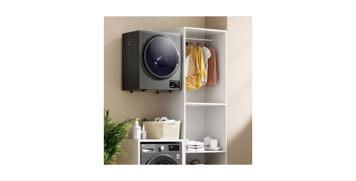 Slickblue 1.5 Cu .ft Clothes Dryer with with Stainless Steel Wall Mount