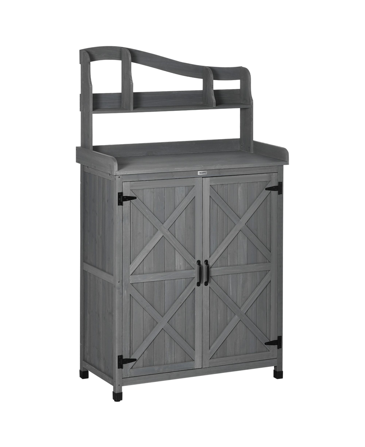 Outdoor Storage Cabinet & Potting Table, Gardening Bench, - Dark grey