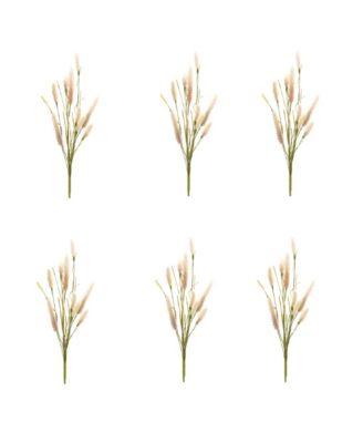 Set of 6 Foxtail Spray Stems - Lifelike Faux Botanicals for Floral Arrangements and Home Decor