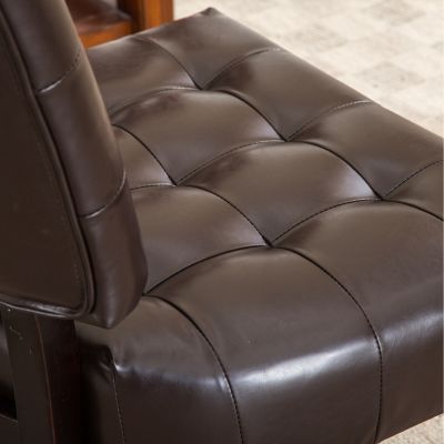 Blended Leather Accent Chair with Oversized Seat