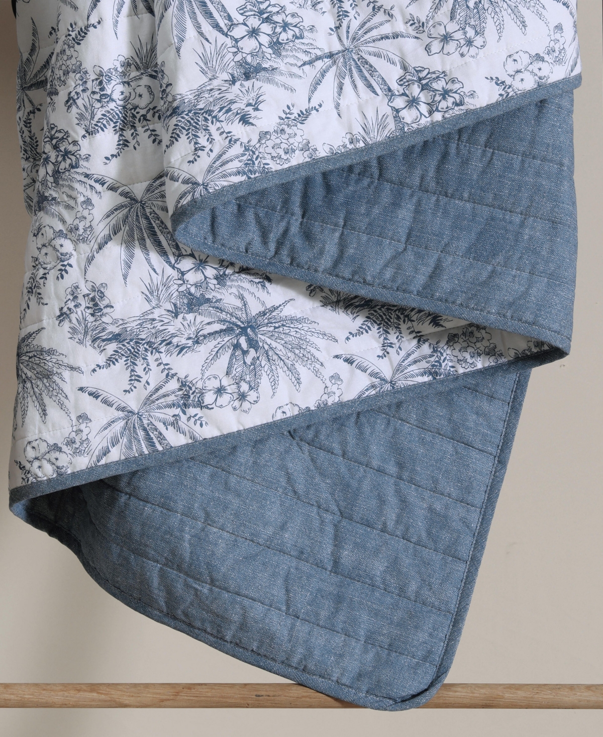 Closeout! Tommy Bahama Home Pen And Ink Reversible Piece Quilt Set