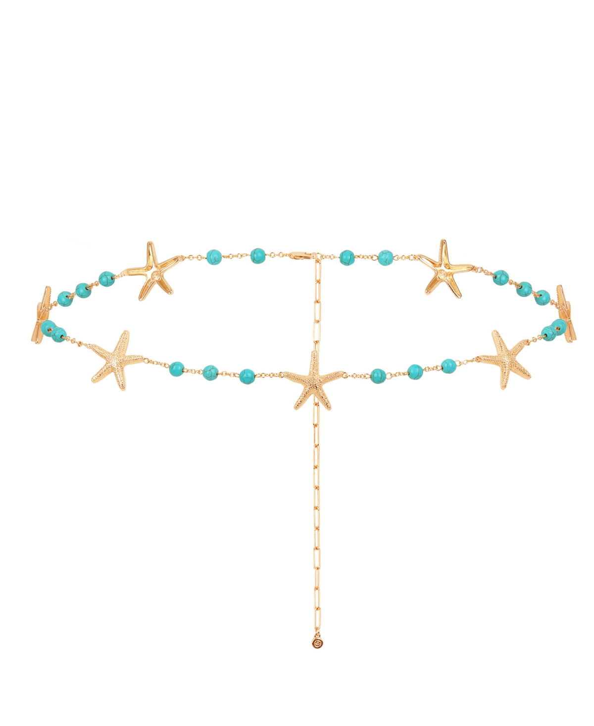 Starfish and Turquoise Linked Body Chain - Turquoise
