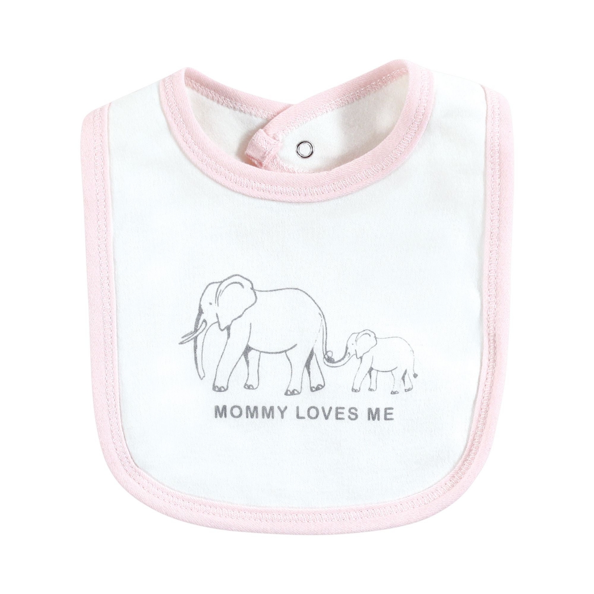Touched by Nature Baby Girls and Boys Elephant Bibs, Pack of 5