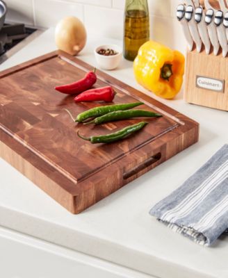 17" Reversible End-Grain Acacia Cutting Board