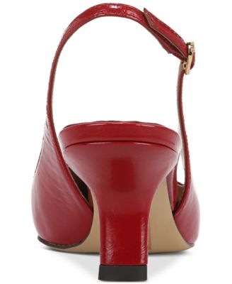 Bianka Kitten-Heel Leather Slingback Pumps